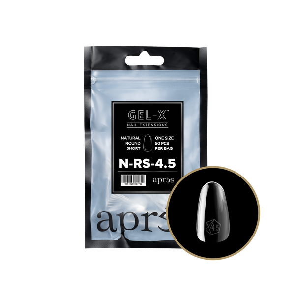 apres - Gel-X 2.0 Refill Bags - Natural Round Short Size 4.5 (50 pcs)