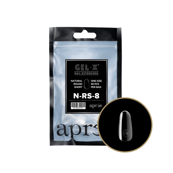 apres - Gel-X 2.0 Refill Bags - Natural Round Short Size 8 (50 pcs)