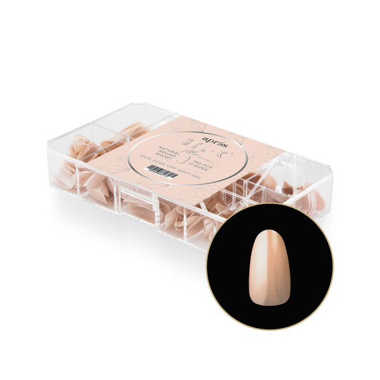 Apres - neutrals gel-x tips - alex round short (150 pcs)