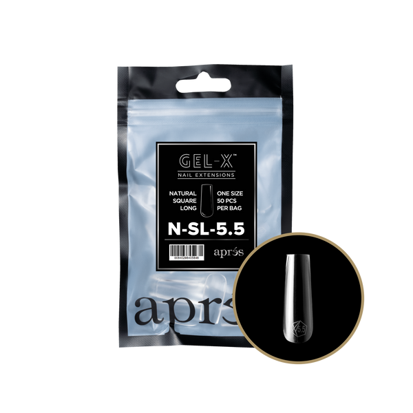 apres - Gel-X 2.0 Refill Bags - Natural Square Long Size 5.5 (50 pcs)