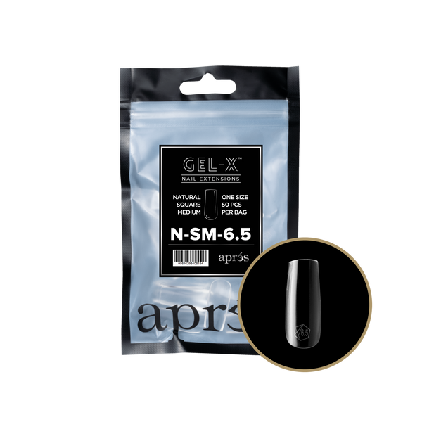 apres - Gel-X 2.0 Refill Bags - Natural Square Medium Size 6.5 (50 pcs)