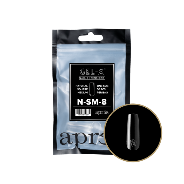 apres - Gel-X 2.0 Refill Bags - Natural Square Medium Size 8 (50 pcs)