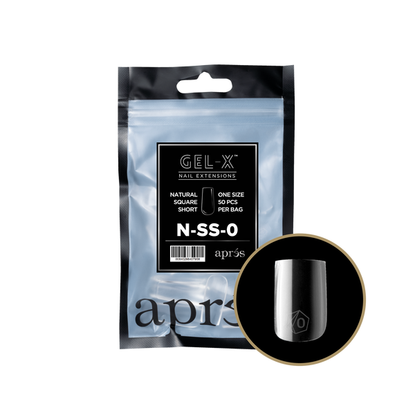 apres - Gel-X 2.0 Refill Bags - Natural Square Short Size 0 (50 pcs)