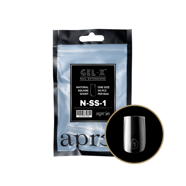 apres - Gel-X 2.0 Refill Bags - Natural Square Short Size 1 (50 pcs)