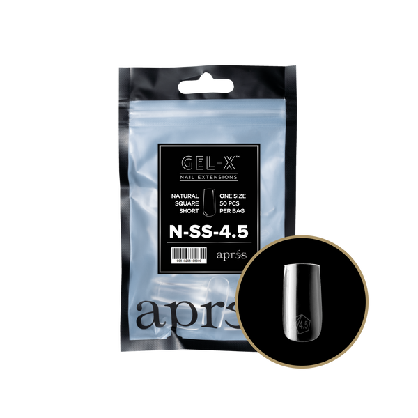 apres - Gel-X 2.0 Refill Bags - Natural Square Short Size 4.5 (50 pcs)