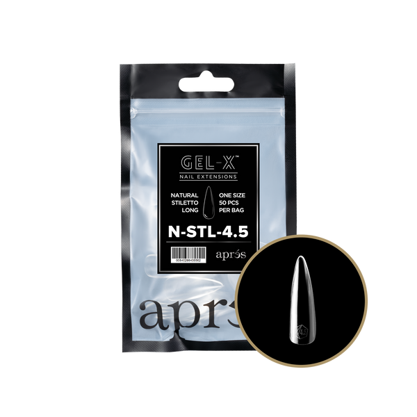 apres - Gel-X 2.0 Refill Bags - Natural Stiletto Long Size 4.5 (50 pcs)