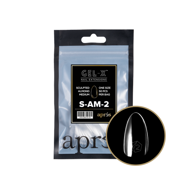 apres - Gel-X 2.0 Refill Bags - Sculpted Almond Medium Size 2 (50 pcs)