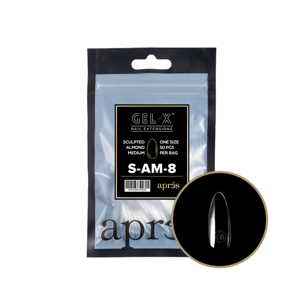 apres - Gel-X 2.0 Refill Bags - Sculpted Almond Medium Size 8 (50 pcs)