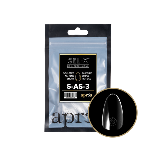 apres - Gel-X 2.0 Refill Bags - Sculpted Almond Short Size 3 (50 pcs)