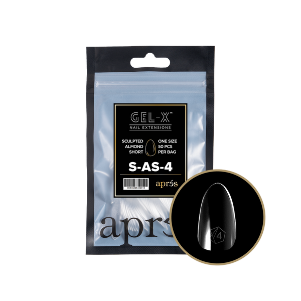 apres - Gel-X 2.0 Refill Bags - Sculpted Almond Short Size 4 (50 pcs)