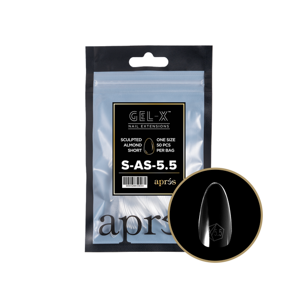 apres - Gel-X 2.0 Refill Bags - Sculpted Almond Short Size 5.5 (50 pcs)