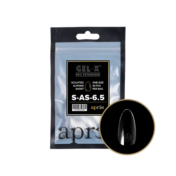 apres - Gel-X 2.0 Refill Bags - Sculpted Almond Short Size 6.5 (50 pcs)