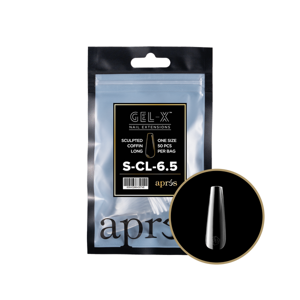 apres - Gel-X 2.0 Refill Bags - Sculpted Coffin Long Size 6.5 (50 pcs)