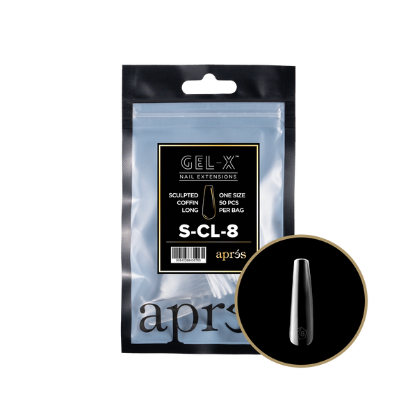 apres - Gel-X 2.0 Refill Bags - Sculpted Coffin Long Size 8 (50 pcs)