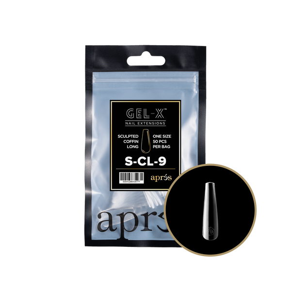 apres - Gel-X 2.0 Refill Bags - Sculpted Coffin Long Size 9 (50 pcs)