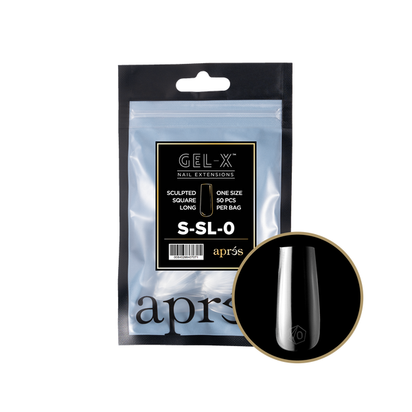 apres - Gel-X 2.0 Refill Bags - Sculpted Square Long Size 0 (50 pcs)