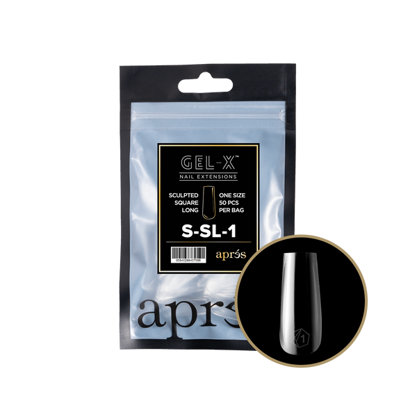 apres - Gel-X 2.0 Refill Bags - Sculpted Square Long Size 1 (50 pcs)