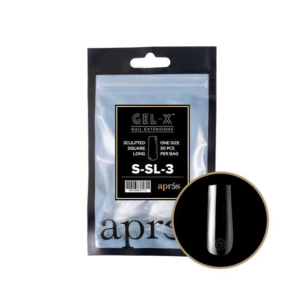 apres - Gel-X 2.0 Refill Bags - Sculpted Square Long Size 3 (50 pcs)