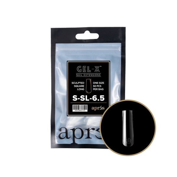 apres - Gel-X 2.0 Refill Bags - Sculpted Square Long Size 6.5 (50 pcs)