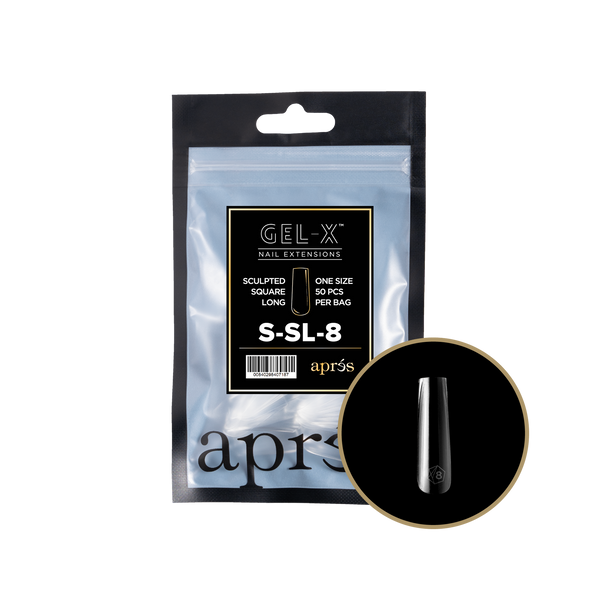 apres - Gel-X 2.0 Refill Bags - Sculpted Square Long Size 8 (50 pcs)