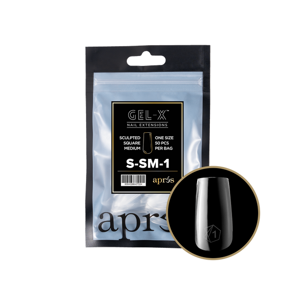 apres - Gel-X 2.0 Refill Bags - Sculpted Square Medium Size 1 (50 pcs)