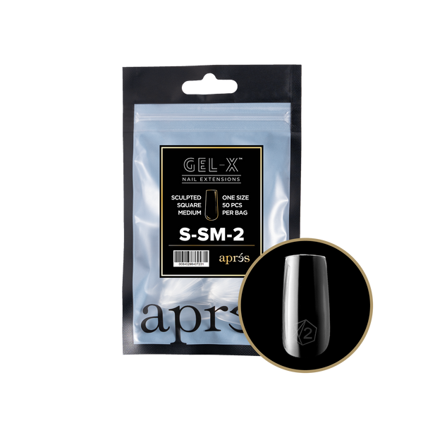 apres - Gel-X 2.0 Refill Bags - Sculpted Square Medium Size 2 (50 pcs)