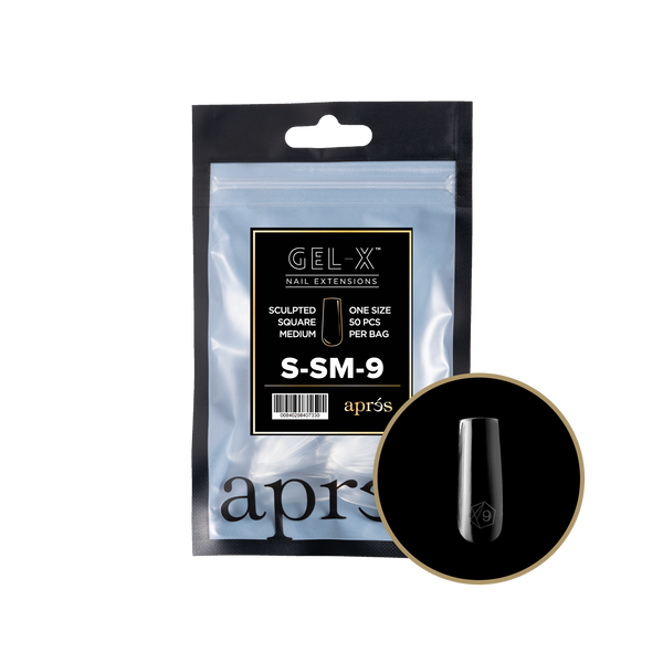 apres - Gel-X 2.0 Refill Bags - Sculpted Square Medium Size 9 (50 pcs)