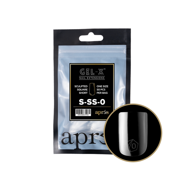 apres - Gel-X 2.0 Refill Bags - Sculpted Square Short Size 0 (50 pcs)