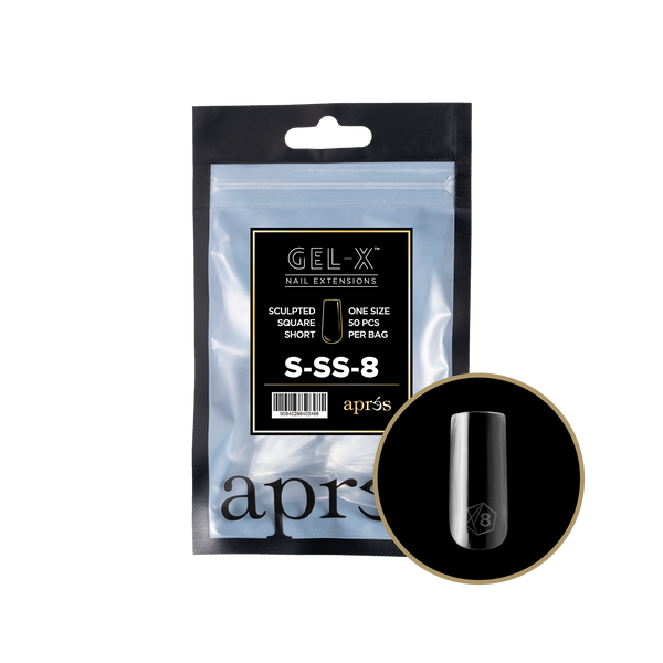 apres - Gel-X 2.0 Refill Bags - Sculpted Square Short Size 8 (50 pcs)