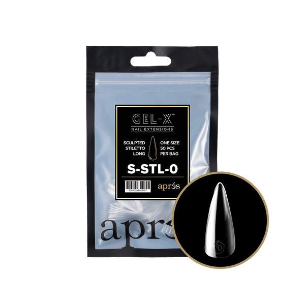 apres - Gel-X 2.0 Refill Bags - Sculpted Stiletto Long Size 0 (50 pcs)