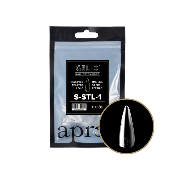 apres - Gel-X 2.0 Refill Bags - Sculpted Stiletto Long Size 1 (50 pcs)