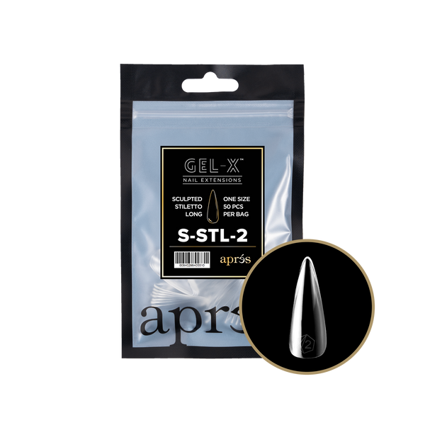 apres - Gel-X 2.0 Refill Bags - Sculpted Stiletto Long Size 2 (50 pcs)