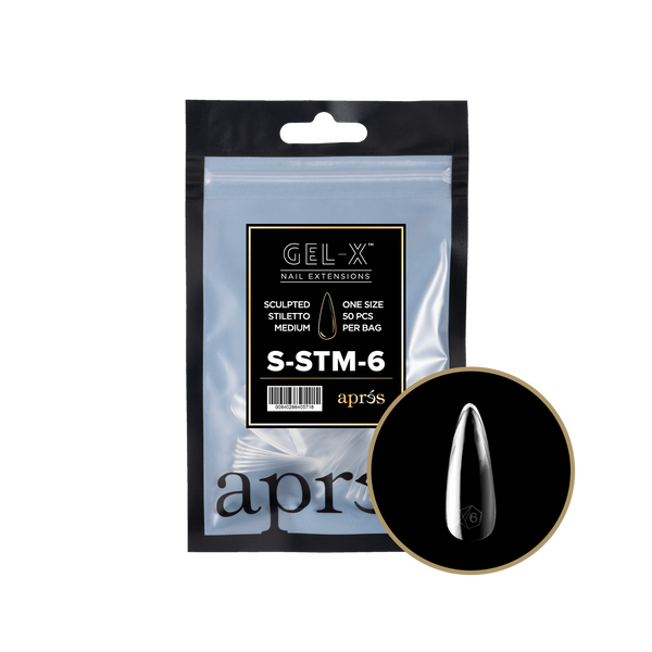 apres - Gel-X 2.0 Refill Bags - Sculpted Stiletto Medium Size 6 (50 pcs)