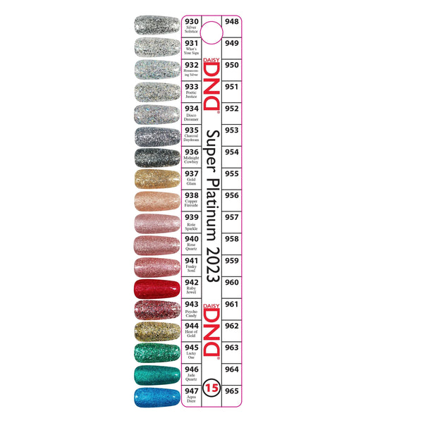 DND - Gel Swatch - Single #15 (Platinum Glitter)